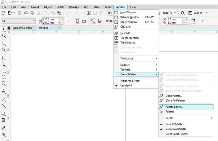 مراحل سفارشی‌سازی پالت رنگ