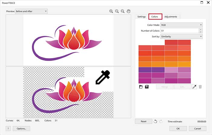 استفاده از ابزار PowerTRACE و تبدیل به وکتور 